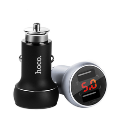HOCO 3.1A Dual USB Ports Digital Display Fast Car Charger For Mobile Phone Camera Tablet Laptop 1