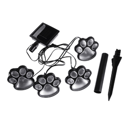 Solar Power 4 LED Dog Animal Paw Print Light for Outdoor Garden Path 2 Solar Power 4 LED Dog Animal Paw Print Light for Outdoor Garden Path - Image 2