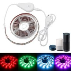ARILUX?® 2M 12W SMD5050 Waterproof USB RGB LED Strip Light TV Backlight Work with Alexa Google DC5V Christmas Decorations Clearance Christmas Ligh
