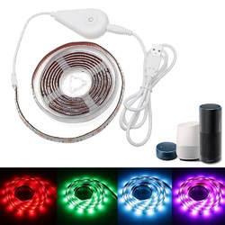 ARILUX?® 2M 12W SMD5050 Waterproof USB RGB LED Strip Light TV Backlight Work with Alexa Google DC5V Christmas Decorations Clearance Christmas Ligh 1 ARILUX?® 2M 12W SMD5050 Waterproof USB RGB LED Strip Light TV Backlight Work with Alexa Google DC5V Christmas Decorations Clearance Christmas Ligh