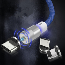 FLOVEME Type C LED Magnetic Braided Fast Charging Data Cable 1m For Oneplus 6 5t Xiaomi Mi8 Mi A1 S9 7 FLOVEME Type C LED Magnetic Braided Fast Charging Data Cable 1m For Oneplus 6 5t Xiaomi Mi8 Mi A1 S9 - Image 7