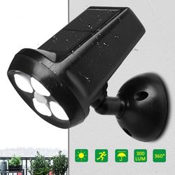 Waterproof IP65 4 LED Solar Light Bright Motion Sensor Landscape Wall Lamp for Garden Outdoor 2