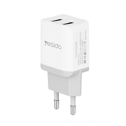 Yesido Mini Portable EU 2.1A Dual USB Fast Travel Charger with Micro USB Cable for Xiaomi Huawei 1 Yesido Mini Portable EU 2.1A Dual USB Fast Travel Charger with Micro USB Cable for Xiaomi Huawei