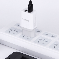 Yesido Mini Portable EU 2.1A Dual USB Fast Travel Charger with Micro USB Cable for Xiaomi Huawei 4 Yesido Mini Portable EU 2.1A Dual USB Fast Travel Charger with Micro USB Cable for Xiaomi Huawei - Image 4