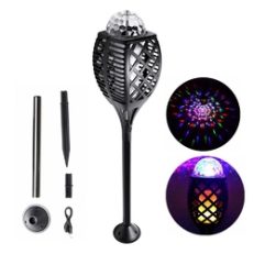 ARILUX Four Modes LED Stage Light with Flame Effect Rechargeable DJ Night Light Party Lamp Decor