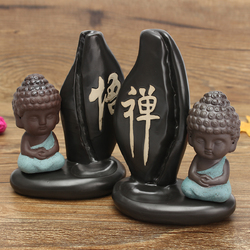 Buddha Backflow Incense Cone Coil Burner Holder Buddhist Monk Zazen Fragrant Smoke Backflow Censer 1 Buddha Backflow Incense Cone Coil Burner Holder Buddhist Monk Zazen Fragrant Smoke Backflow Censer