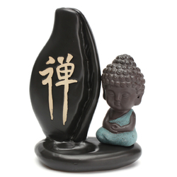 Buddha Backflow Incense Cone Coil Burner Holder Buddhist Monk Zazen Fragrant Smoke Backflow Censer 2 Buddha Backflow Incense Cone Coil Burner Holder Buddhist Monk Zazen Fragrant Smoke Backflow Censer - Image 2