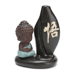 Buddha Backflow Incense Cone Coil Burner Holder Buddhist Monk Zazen Fragrant Smoke Backflow Censer 3 Buddha Backflow Incense Cone Coil Burner Holder Buddhist Monk Zazen Fragrant Smoke Backflow Censer - Image 3