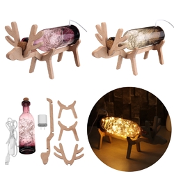 LED Glass Fairy Elk Deer Light Bottle Jar Night Light Table Lamp Christmas Home Decor Gift 2 LED Glass Fairy Elk Deer Light Bottle Jar Night Light Table Lamp Christmas Home Decor Gift - Image 2