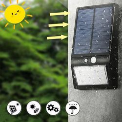 Waterproof IP65 PIR Sensor 24 LED Solar Light White/Black Shade White Light Wall Lamp Outdoor Genden 1 Waterproof IP65 PIR Sensor 24 LED Solar Light White/Black Shade White Light Wall Lamp Outdoor Genden