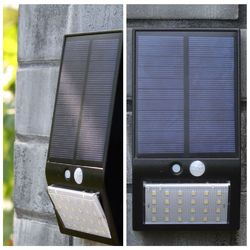 Waterproof IP65 PIR Sensor 24 LED Solar Light White/Black Shade White Light Wall Lamp Outdoor Genden 2 Waterproof IP65 PIR Sensor 24 LED Solar Light White/Black Shade White Light Wall Lamp Outdoor Genden - Image 2