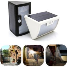 6W Solar Powered 40 LED 6 Modes PIR Motion Sensor Remote Control Dimmable Wall Light Waterproof