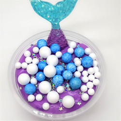 60ML Slime DIY Mermaid Cotton Mud Foam Ball Ocean Crystal Decompression Mud DIY Gift Toy 5