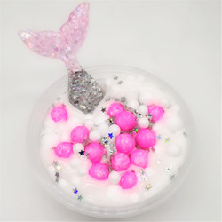 60ML Slime DIY Mermaid Cotton Mud Foam Ball Ocean Crystal Decompression Mud DIY Gift Toy 6