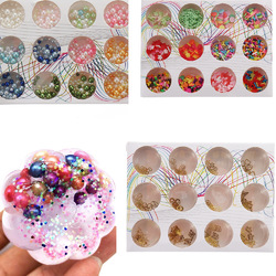 12PCS/Set Handmade Slime DIY Material Colorful Beads Fruit Slice Soft Ceramic Granules Pearl Powder 1