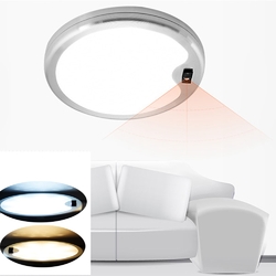 DC12V 5W Round Hand Wave Sensor LED Switch Cabinet Light Aluminum Kitchen Wardrobe Counter Lamp 1