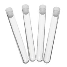 Mrosaa 50Pcs Plastic Transparent Test Tube With Cap 12x100mm Test Tubes Vials Push Caps