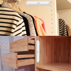 Battery Powered Wireless 20 LED Human Infrared Induction Magnetic Cabinet Light for Closet Stair 4 Battery Powered Wireless 20 LED Human Infrared Induction Magnetic Cabinet Light for Closet Stair - Image 4