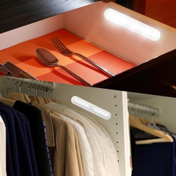 Battery Powered Wireless 20 LED Human Infrared Induction Magnetic Cabinet Light for Closet Stair 6