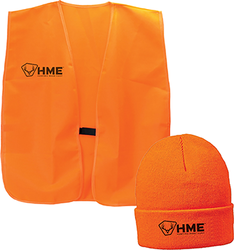 HME Orange Vest & Beanie Combo One Size 1