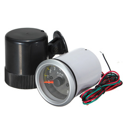 Car Auto Yellow LED Rev Tachometer Gauge RPM Carbon Fiber Face 4 Car Auto Yellow LED Rev Tachometer Gauge RPM Carbon Fiber Face - Image 4