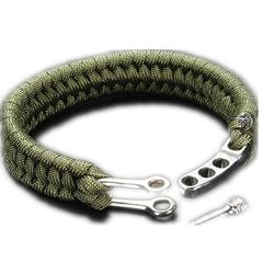 7 Strands ParaCord Bracelet String Cord Hand Ring With Quick Release Shackle Buckle For Survival 5