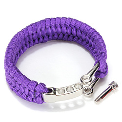7 Strands ParaCord Bracelet String Cord Hand Ring With Quick Release Shackle Buckle For Survival 7
