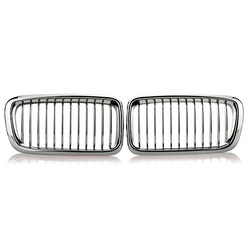 Chrome Car Kidney Grills Grilles for BMW E38 740 750 98 99 2000 2001 2