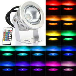 10W RGB Color Changing Waterproof Remote Control LED Flood Light 2