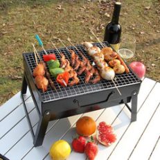 Outdooors BBQ Portable Charcoal Grill Household Folding Rack Grill