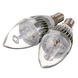 E14 6W 3 LED White/Warm White LED Chandelier Candle Light Bulb 85-265V 4