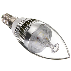 E14 6W 3 LED White/Warm White LED Chandelier Candle Light Bulb 85-265V 6