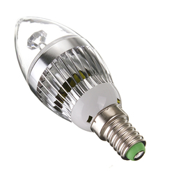 E14 6W 3 LED White/Warm White LED Chandelier Candle Light Bulb 85-265V 7