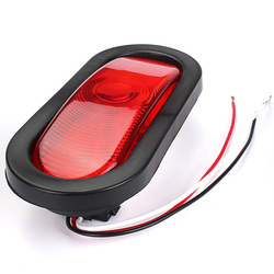 Red Sealed Trailer Truck Taillight Rear Stop Turn Lamp Grommet Pigtail 4 Red Sealed Trailer Truck Taillight Rear Stop Turn Lamp Grommet Pigtail - Image 4