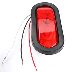 Red Sealed Trailer Truck Taillight Rear Stop Turn Lamp Grommet Pigtail 5 Red Sealed Trailer Truck Taillight Rear Stop Turn Lamp Grommet Pigtail - Image 5