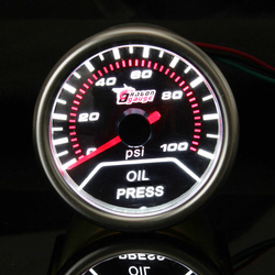 2" 52MM Universal Auto Red LED Oil Pressure Car Gauge Meter 1