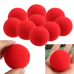 10PCS Close Up Magic Street Trick Soft Sponge Ball Props Clown Nose 1 10PCS Close Up Magic Street Trick Soft Sponge Ball Props Clown Nose
