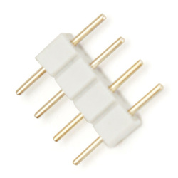 10X White 4pin Male Connector For RGB 5050/3528 LED Strip Light Connect 4