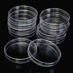 10Pcs 90X15mm Disposable Clear Plastic Petri Dish Bacterial Culture Dish Plate 1