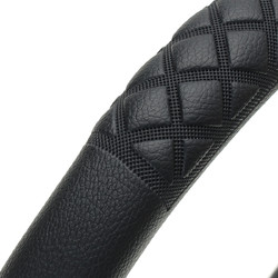 Universal 38cm Car 3D Knurling Leather Car Steel Ring Wheel Cover 7 Universal 38cm Car 3D Knurling Leather Car Steel Ring Wheel Cover - Image 7