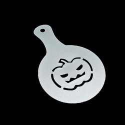 8Pcs Halloween Cappuccino Latte Art Coffee Stencils Duster Cake Icing Spray 4 8Pcs Halloween Cappuccino Latte Art Coffee Stencils Duster Cake Icing Spray - Image 4