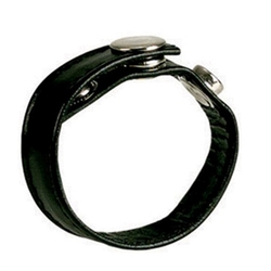 Leather Black 3-Snap Ring 1