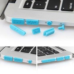 Colorful Soft Silicone Anti Dust Plug Ports Set For Macbook Air 11.6 13.3 3 Colorful Soft Silicone Anti Dust Plug Ports Set For Macbook Air 11.6 13.3 - Image 3