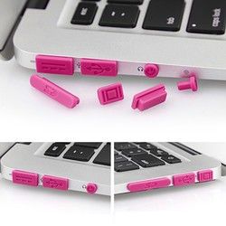 Colorful Soft Silicone Anti Dust Plug Ports Set For Macbook Air 11.6 13.3 4 Colorful Soft Silicone Anti Dust Plug Ports Set For Macbook Air 11.6 13.3 - Image 4