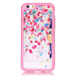 Colorful Petals Pattern Back Holder Case For iPhone 6 6s 2