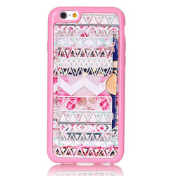 Pink Tribe Pattern Back Holder Case For iPhone 6 6s 1
