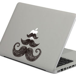 PAG Moustache Decorative Laptop Decal Removable Bubble Free Self-adhesive Partial Color Skin Sticker 2