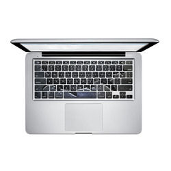 PAG Fragmentary Steel Plate PVC Keyboard Bubble Free Self-adhesive Decal For Macbook Pro 13 15 Inch 1