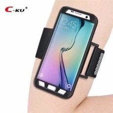 C-KU Armband Arm Bag Sweatproof Shockproof Sports Cover Protective Case for Samsung Galaxy S7 Edge