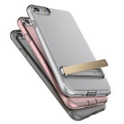 Rock Crystal Kickstand TPU Case With Dust Plug For iPhone 7/8 7
